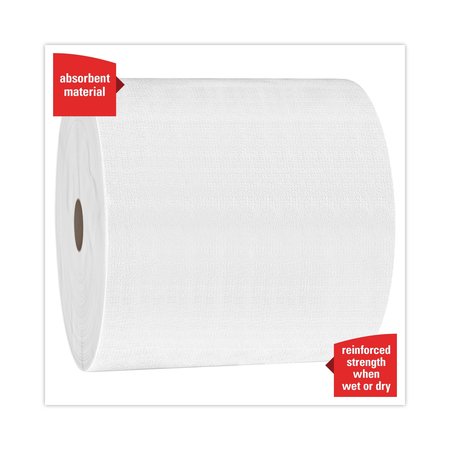 Wypall Towels & Wipes, White, Roll, HYDROKNIT*, 1100 Wipes, 12 1/2 in x 13 2/5 in 34955